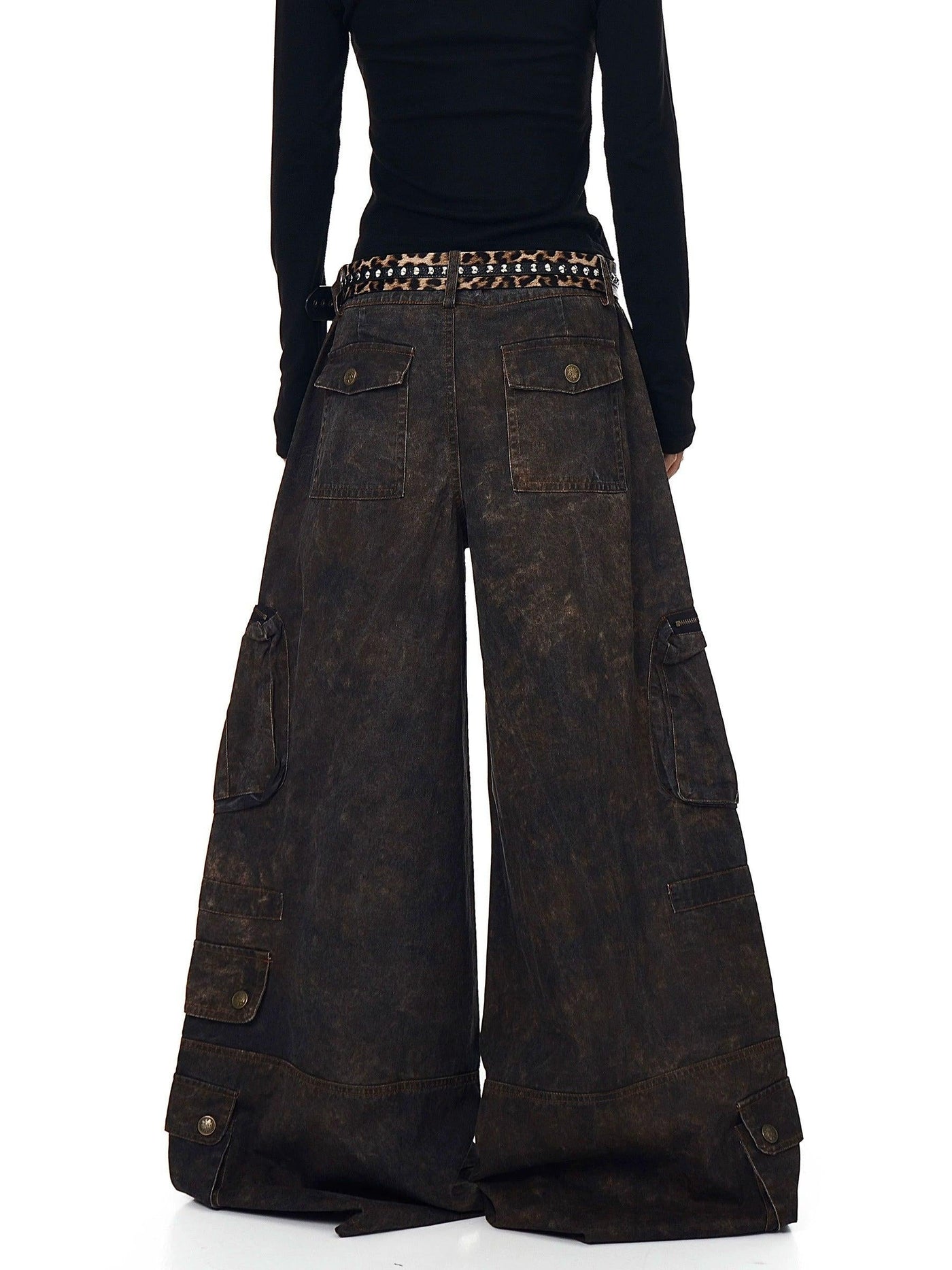 Buttoned Multiple Detail Pants Korean Street Fashion Pants By Blacklists Shop Online at OH Vault