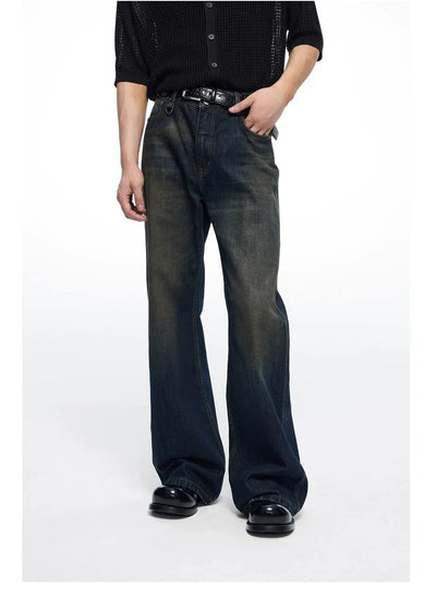 Faded Buttoned Regular Jeans Korean Street Fashion Jeans By Terra Incognita Shop Online at OH Vault