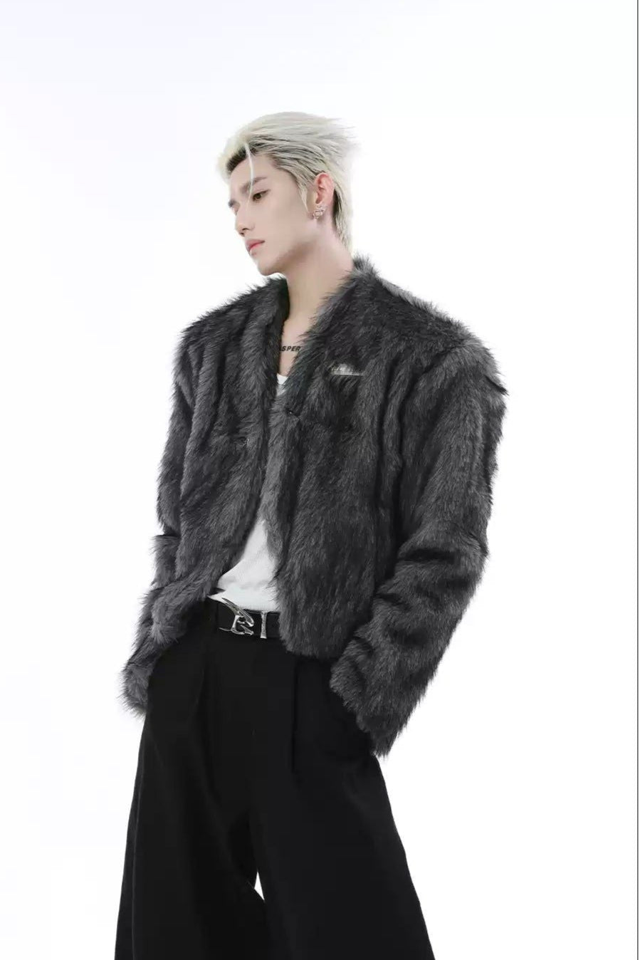 Faux Fur Short Blazer Korean Street Fashion Blazer By Turn Tide Shop Online at OH Vault