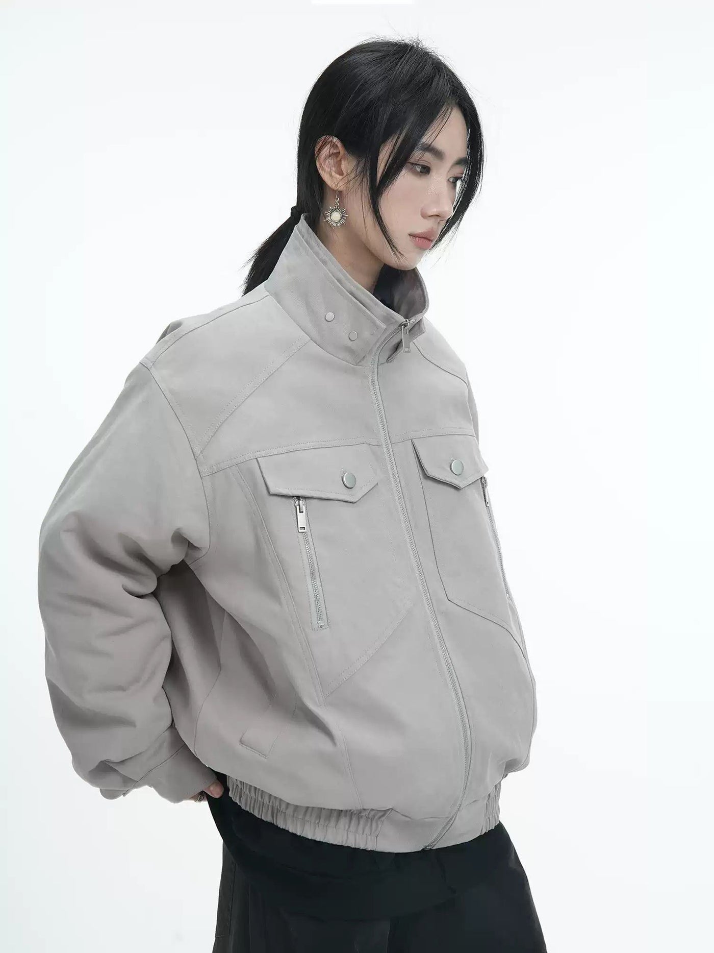 Front Pocket Multi-Zip Jacket Korean Street Fashion Jacket By Jump Next Shop Online at OH Vault