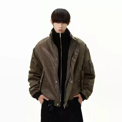 Two-Piece Stand Collar Jacket Korean Street Fashion Jacket By A PUEE Shop Online at OH Vault