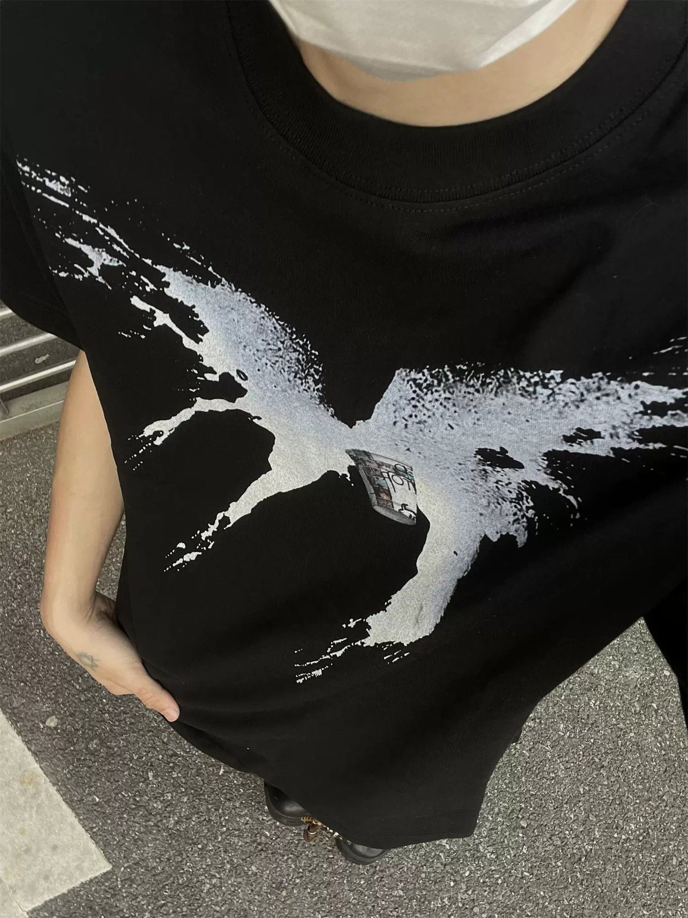 Metallic Butterfly Spatter T-Shirt Korean Street Fashion T-Shirt By MaxDstr Shop Online at OH Vault