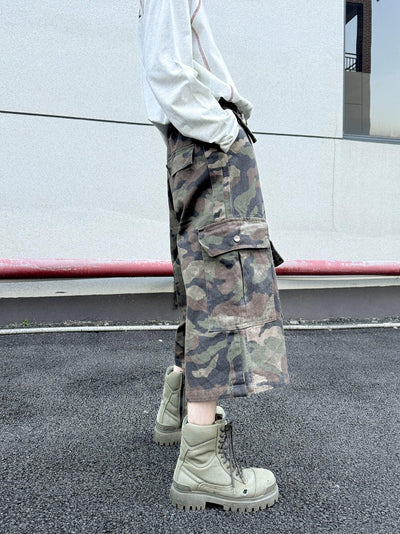 Multi Pockets Camouflage Shorts Korean Street Fashion Shorts By Ash Dark Shop Online at OH Vault