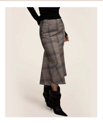 Plaid Pattern Office Style Skirt Korean Street Fashion Skirt By Opicloth Shop Online at OH Vault