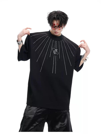 Bead Lined T-Shirt Korean Street Fashion T-Shirt By Argue Culture Shop Online at OH Vault