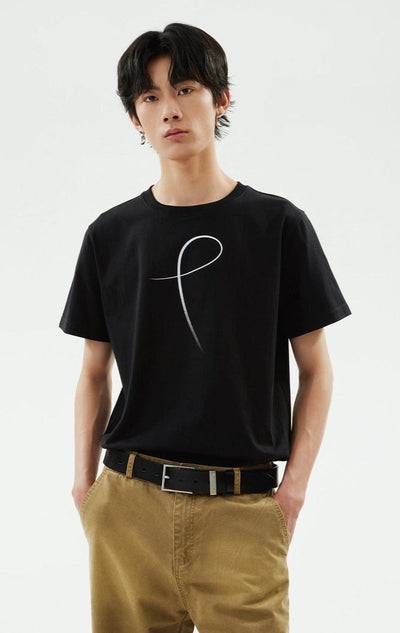 Knot Line Regular T-Shirt Korean Street Fashion T-Shirt By Funky Fun Shop Online at OH Vault