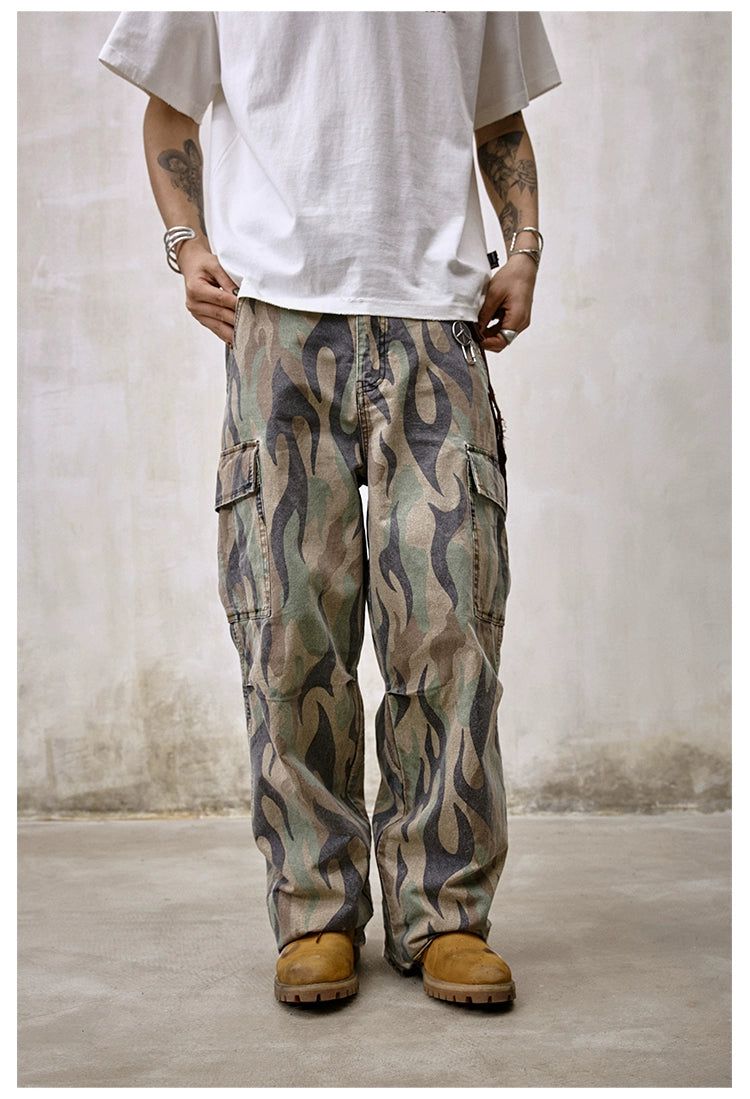 Blades Camouflage Cargo Jeans Korean Street Fashion Jeans By Remedy Shop Online at OH Vault