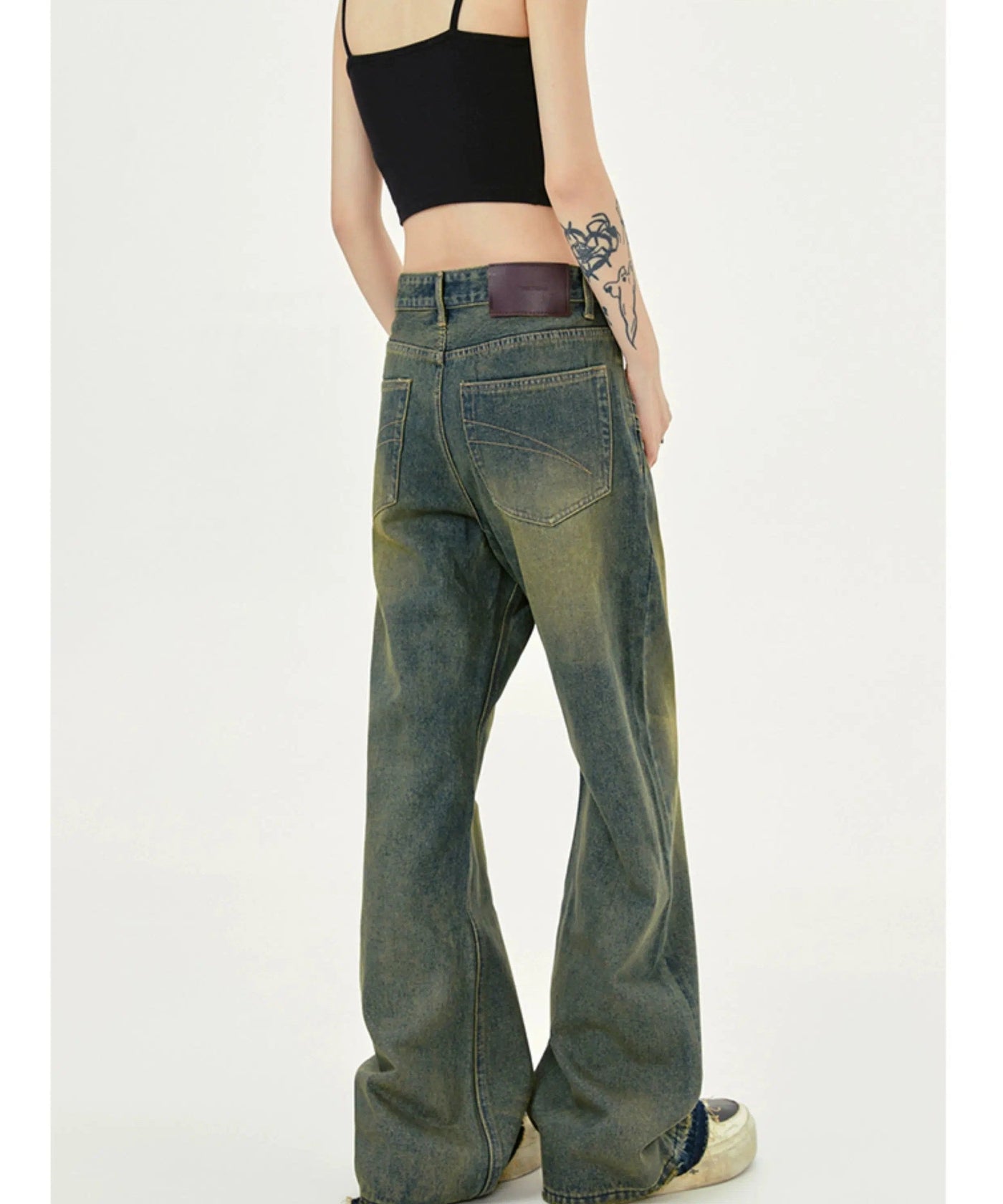 Gradient Rust Washed Jeans Korean Street Fashion Jeans By Made Extreme Shop Online at OH Vault