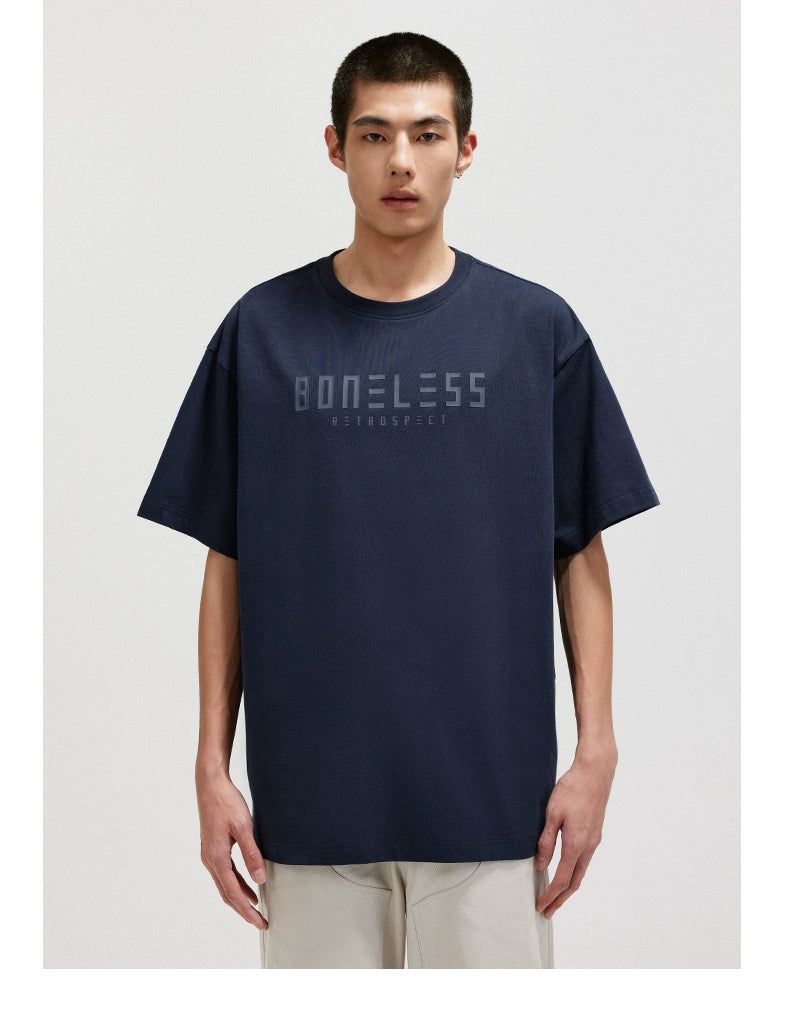 Logo Mark Print T-Shirt Korean Street Fashion T-Shirt By Boneless Shop Online at OH Vault