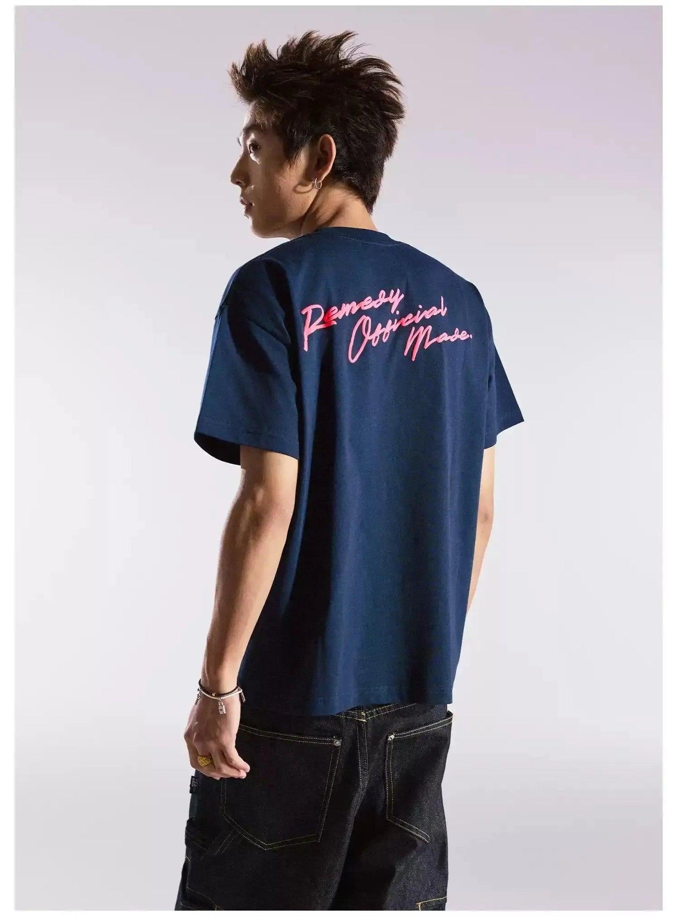 Basic Logo T-Shirt Korean Street Fashion T-Shirt By Remedy Shop Online at OH Vault
