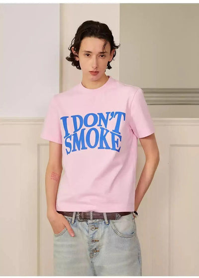 Basic Contrast Logo T-Shirt Korean Street Fashion T-Shirt By Donsmoke Shop Online at OH Vault