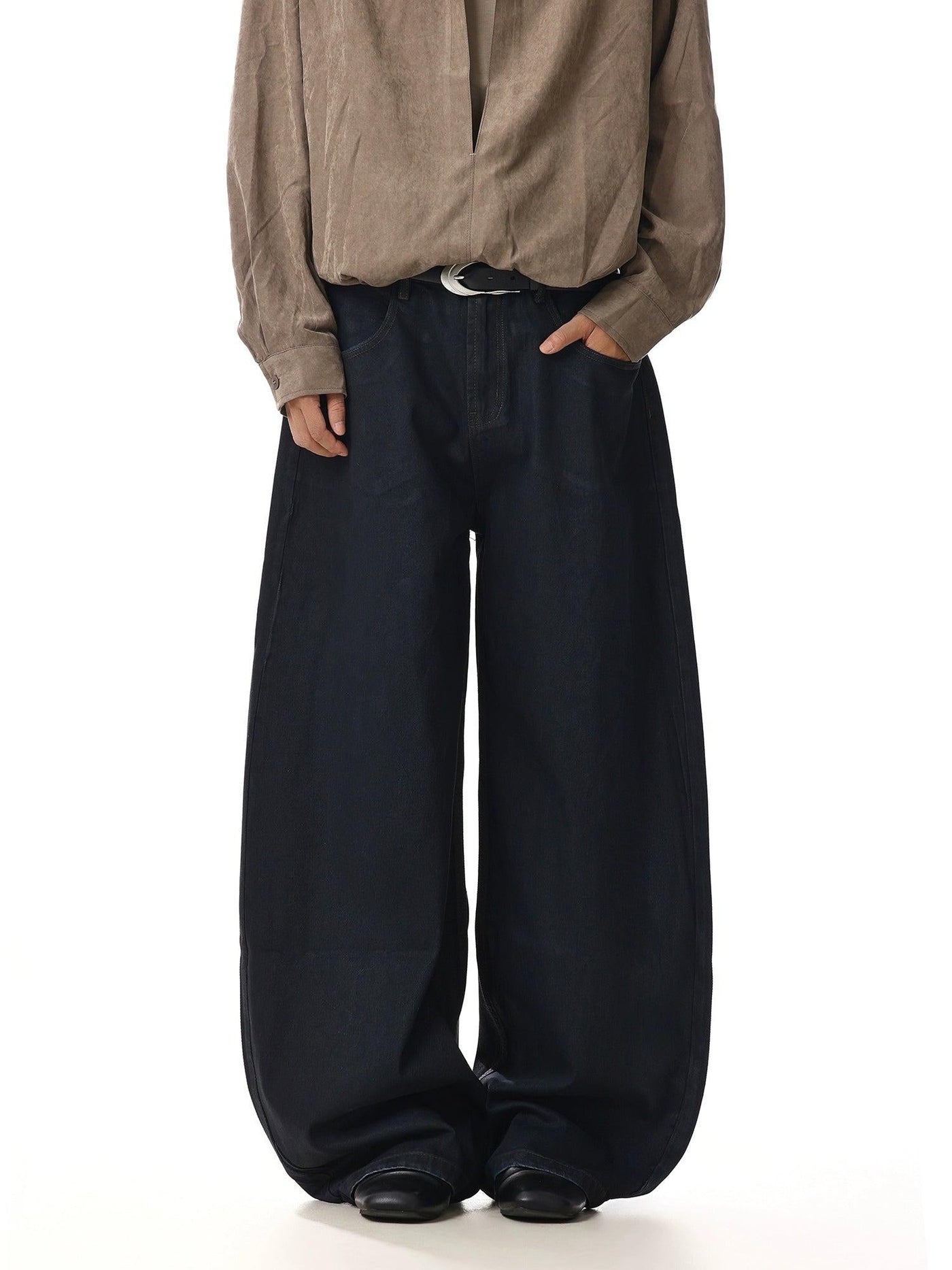 Plain Straight Wide Leg Jeans Korean Street Fashion Jeans By MEBXX Shop Online at OH Vault