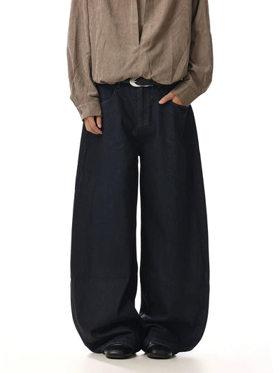 Plain Straight Wide Leg Jeans Korean Street Fashion Jeans By MEBXX Shop Online at OH Vault