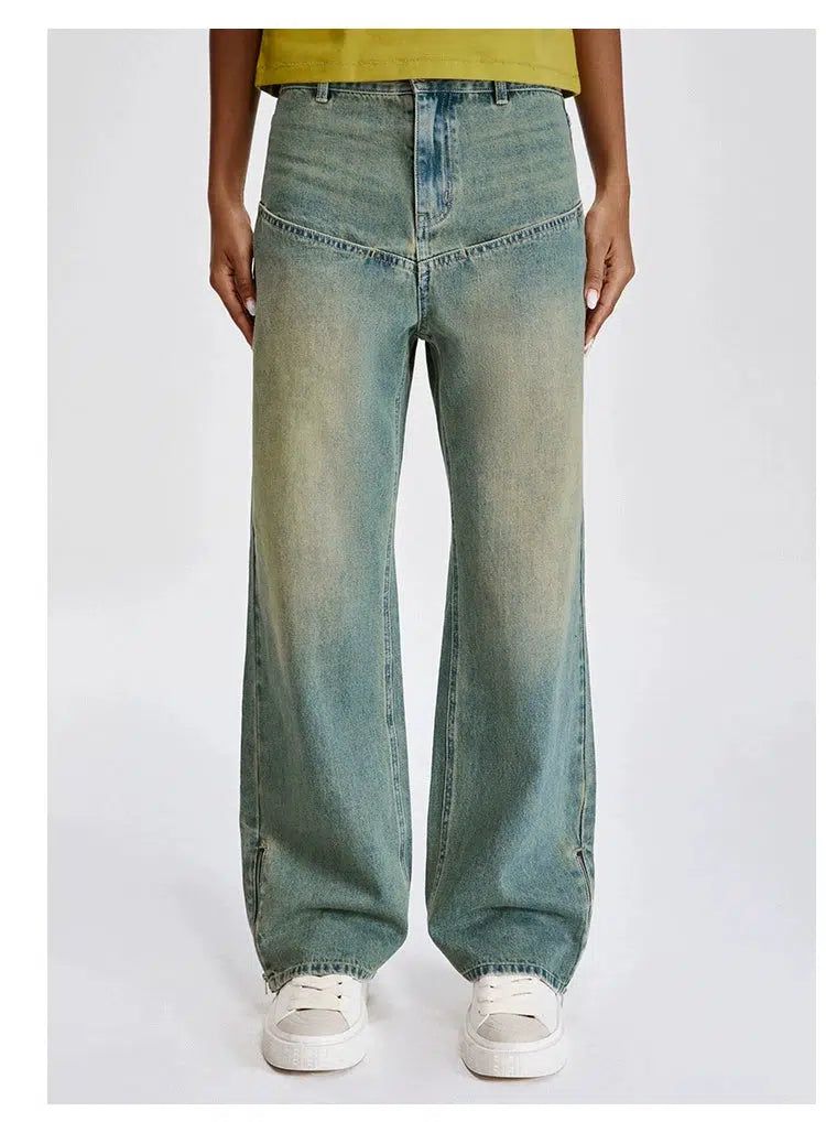 Thigh Fade Bootcut Jeans Korean Street Fashion Jeans By Boneless Shop Online at OH Vault