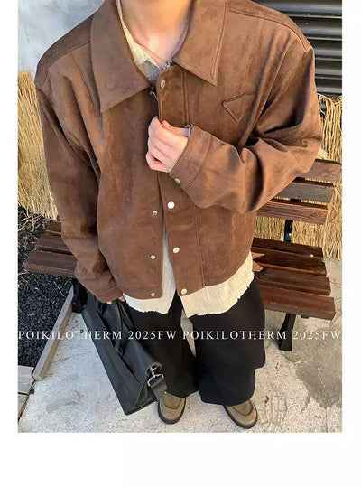 Zipped & Buttoned Jacket Korean Street Fashion Jacket By Poikilotherm Shop Online at OH Vault