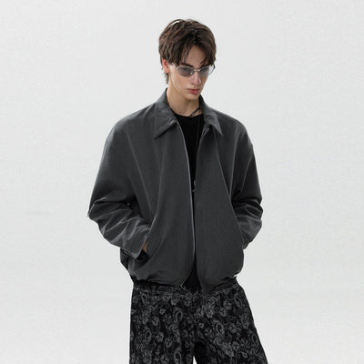 Clean Fit Zipped Jacket Korean Street Fashion Jacket By Mr Nearly Shop Online at OH Vault