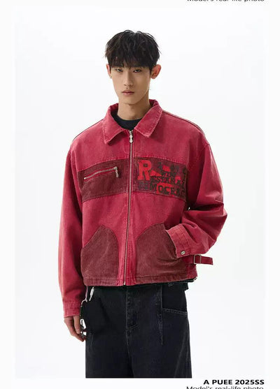 Corduroy Patchwork Jacket Korean Street Fashion Jacket By A PUEE Shop Online at OH Vault