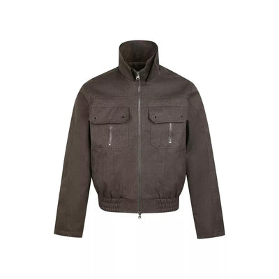 Structured Funnel Neck Zipped Jacket Korean Street Fashion Jacket By Made Extreme Shop Online at OH Vault