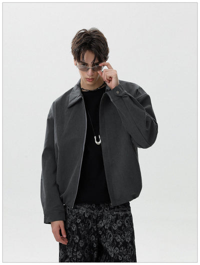Clean Fit Zipped Jacket Korean Street Fashion Jacket By Mr Nearly Shop Online at OH Vault