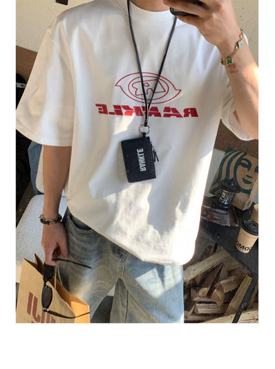 Contrast Print T-Shirt Korean Street Fashion T-Shirt By Poikilotherm Shop Online at OH Vault
