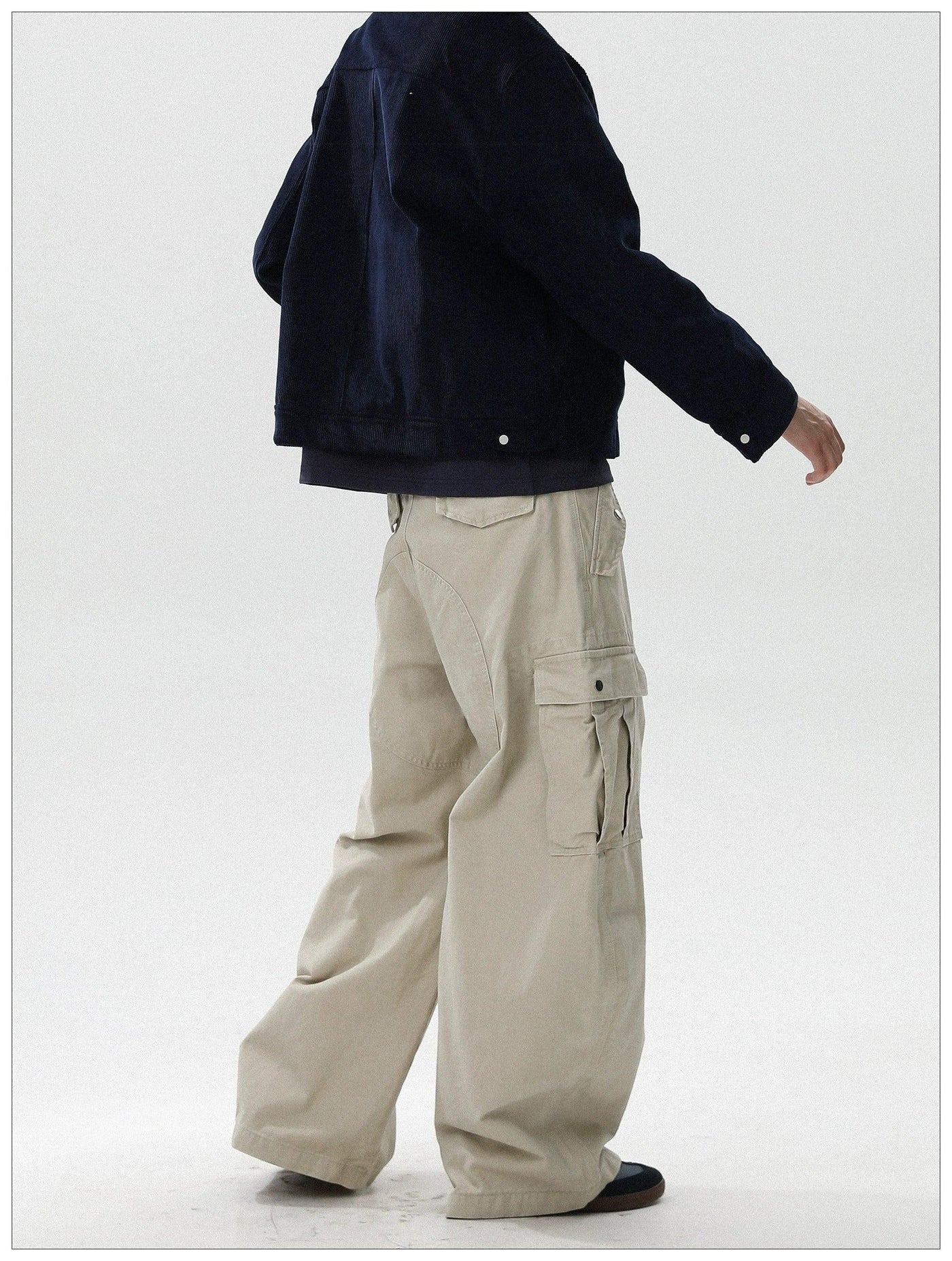 Drawstring Wide Leg Cargo Pants Korean Street Fashion Pants By Mr Nearly Shop Online at OH Vault