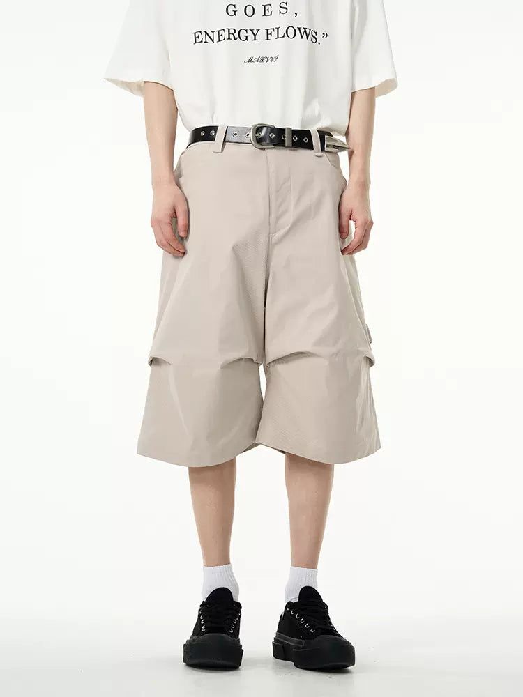 Solid Color Knee Shorts Korean Street Fashion Shorts By 77Flight Shop Online at OH Vault