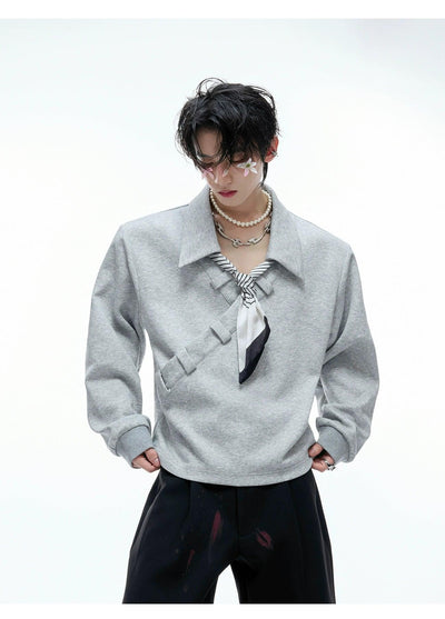 Striped Scarf & Ribbon Polo Korean Street Fashion Polo By Argue Culture Shop Online at OH Vault