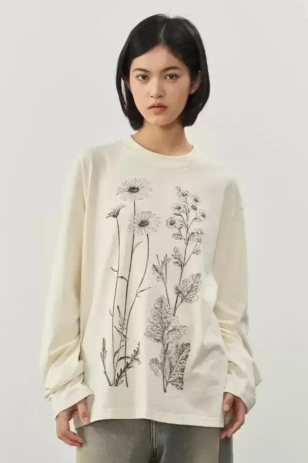 Flower Drawing L/S T-Shirt