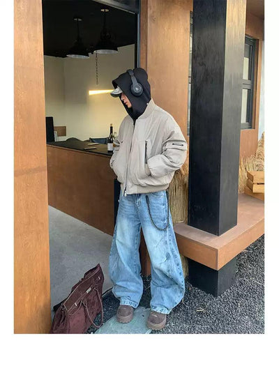 Hooded Padded Bomber Jacket Korean Street Fashion Jacket By Poikilotherm Shop Online at OH Vault