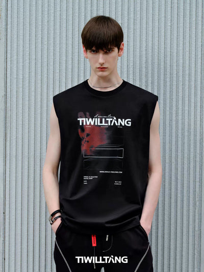 Graphic Logo Print Tank Top Korean Street Fashion Tank Top By TIWILLTANG Shop Online at OH Vault