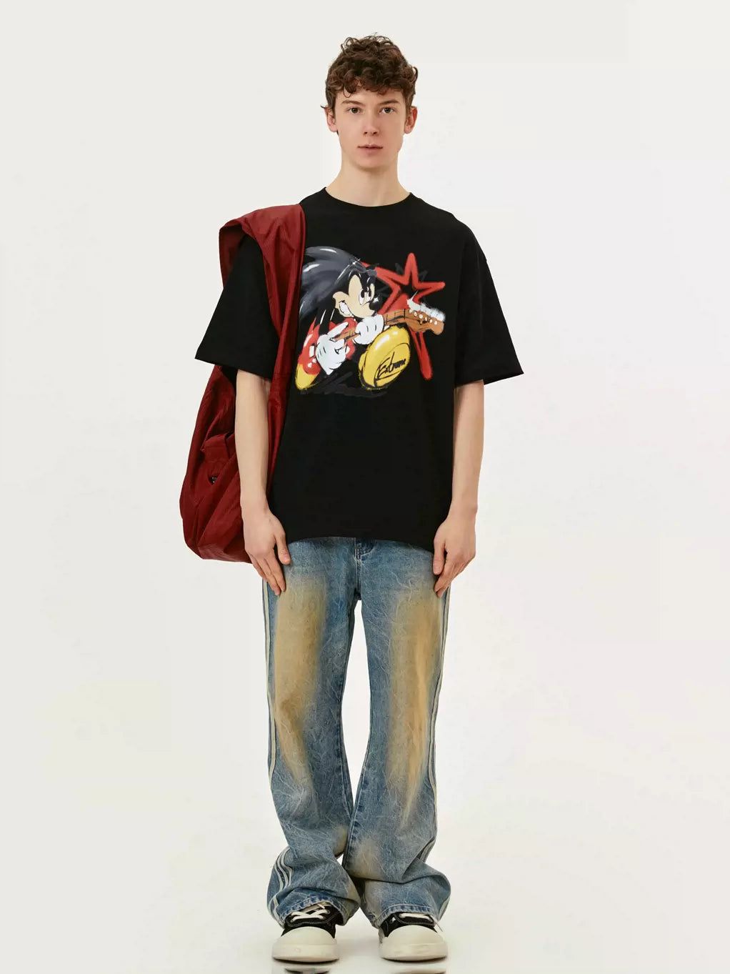 Mickey Printed T-Shirt Korean Street Fashion T-Shirt By Made Extreme Shop Online at OH Vault