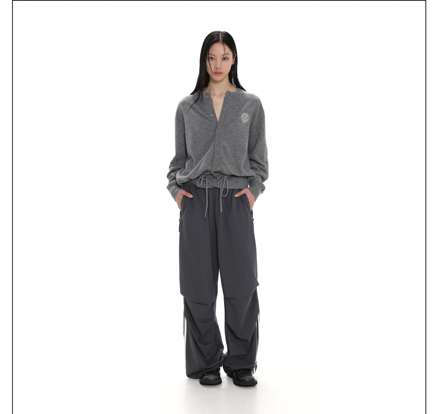 Drawstring Buttoned Knit Cardigan Korean Street Fashion Cardigan By Mason Prince Shop Online at OH Vault