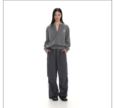 Drawstring Buttoned Knit Cardigan Korean Street Fashion Cardigan By Mason Prince Shop Online at OH Vault