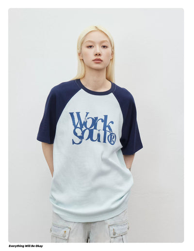 Waffle Grid Contrast T-Shirt Korean Street Fashion T-Shirt By WORKSOUT Shop Online at OH Vault
