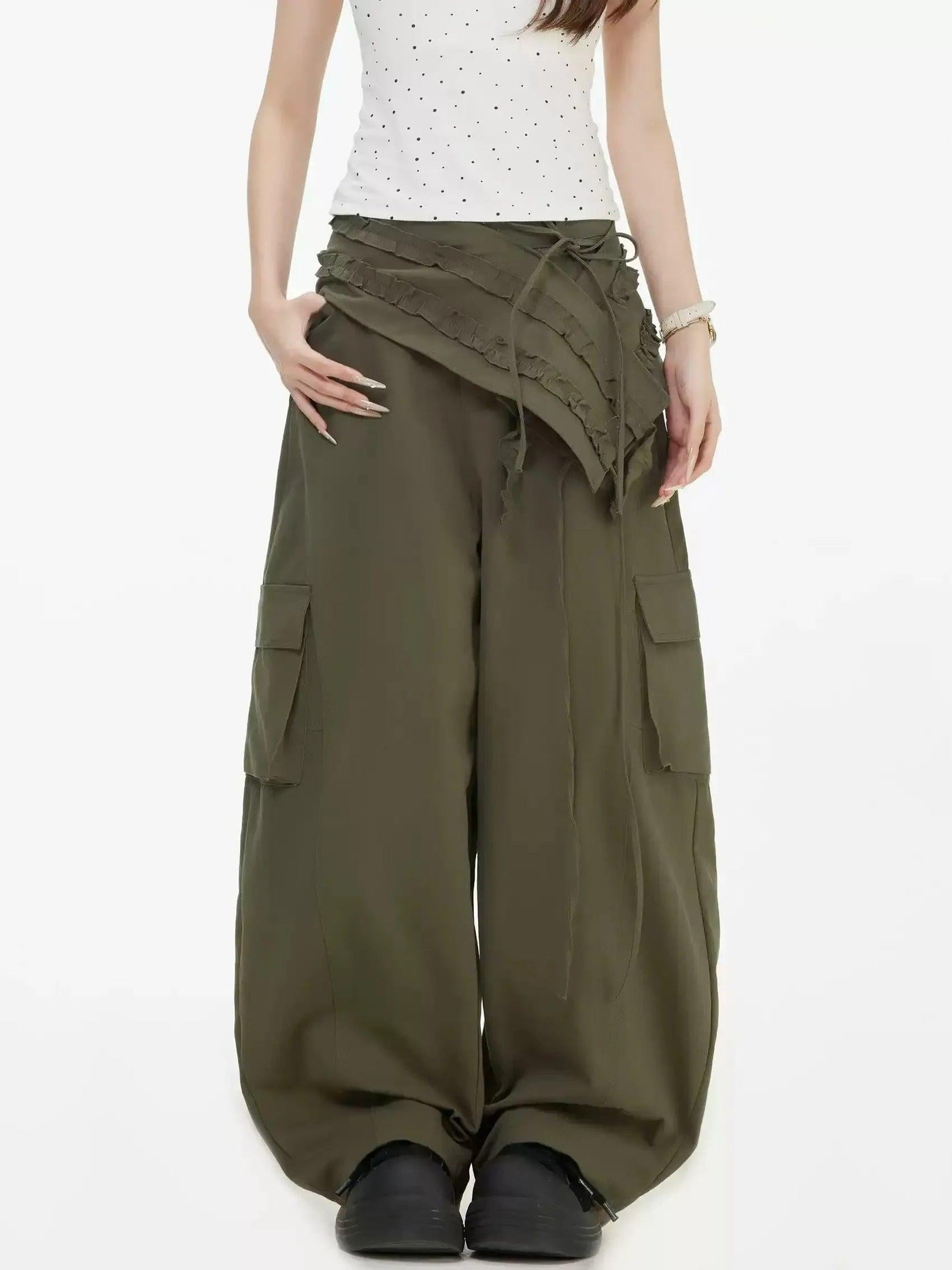 Avant Garde Styling Cargo Pants Korean Street Fashion Pants By INS Korea Shop Online at OH Vault