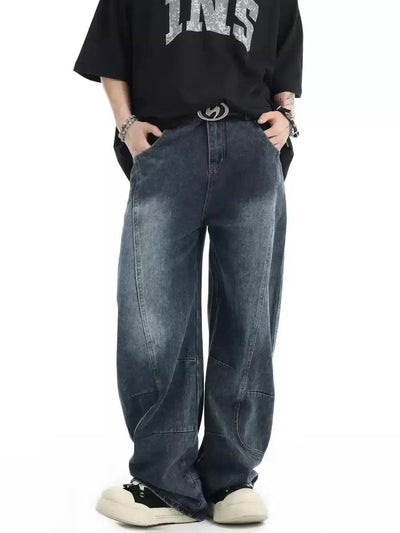 Gradient Washed Scimitar Jeans Korean Street Fashion Jeans By INS Korea Shop Online at OH Vault
