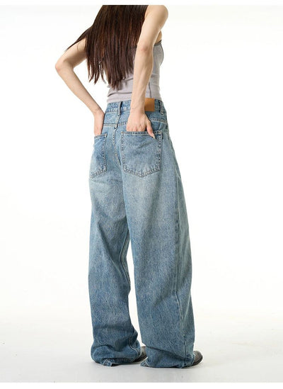 Oversized Wide Leg Jeans Korean Street Fashion Jeans By 77Flight Shop Online at OH Vault