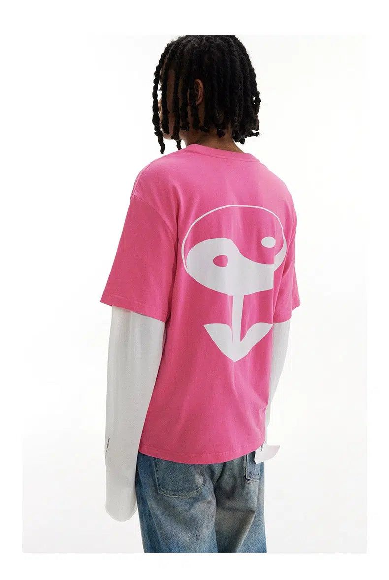 Yin Yang Plant T-Shirt Korean Street Fashion T-Shirt By Conp Conp Shop Online at OH Vault