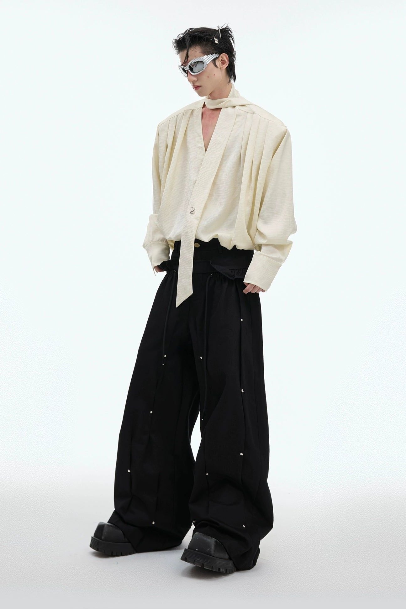 Scattered Minimal Embellishments Pants Korean Street Fashion Pants By Argue Culture Shop Online at OH Vault