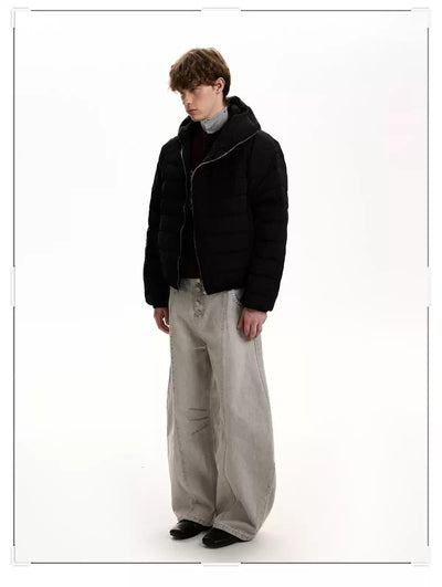 Quilted Hooded Down Jacket Korean Street Fashion Jacket By A PUEE Shop Online at OH Vault