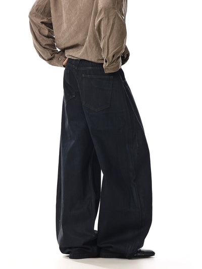 Plain Straight Wide Leg Jeans Korean Street Fashion Jeans By MEBXX Shop Online at OH Vault