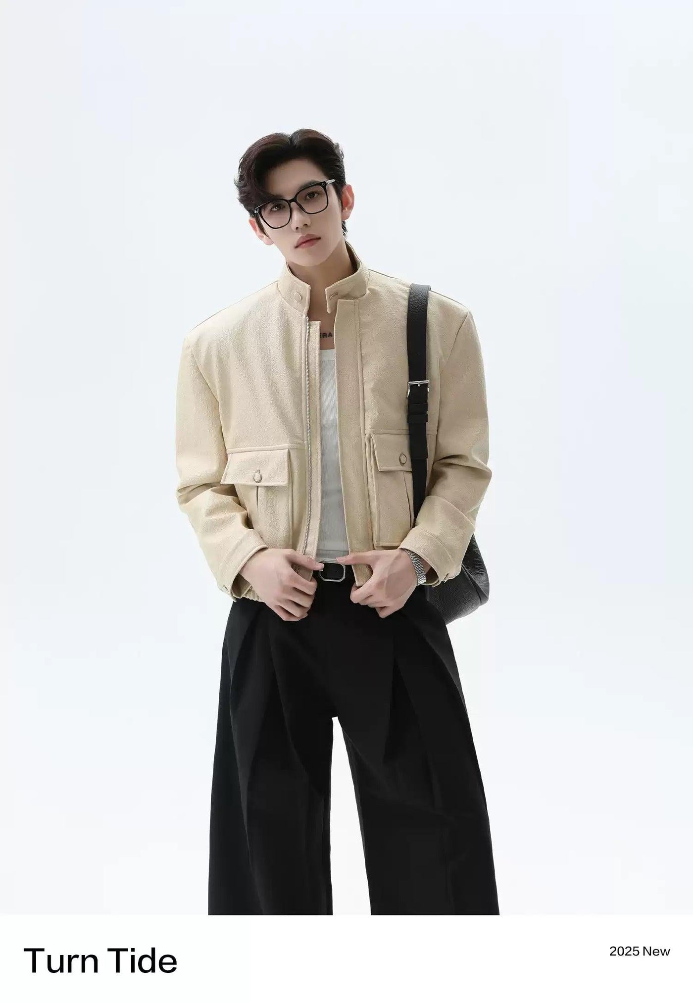 Embossed Pockets Textured Jacket Korean Street Fashion Jacket By Turn Tide Shop Online at OH Vault