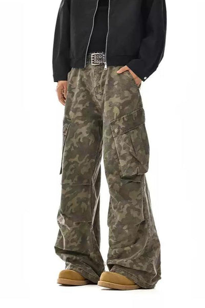 Tilt Pockets Camouflage Jeans Korean Street Fashion Jeans By MEBXX Shop Online at OH Vault