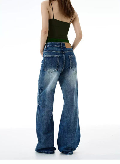 Whiskers Highlight Ripped Jeans Korean Street Fashion Jeans By 77Flight Shop Online at OH Vault
