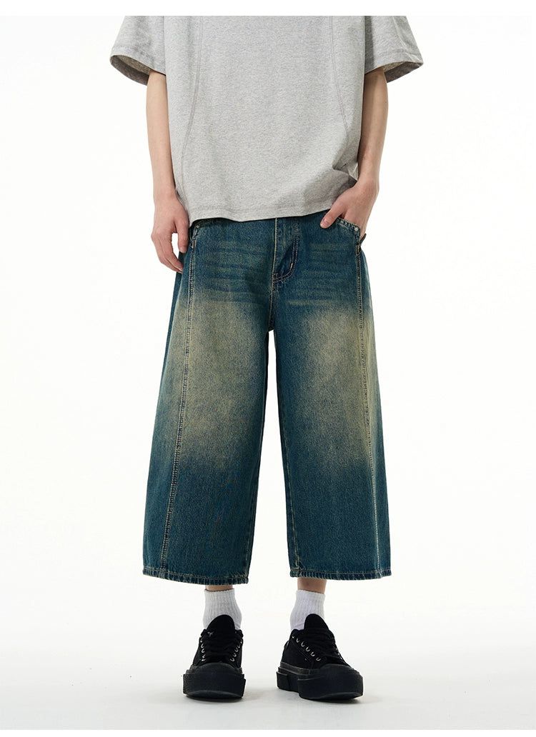 Thigh Highlight Faded Jeans Korean Street Fashion Jeans By 77Flight Shop Online at OH Vault