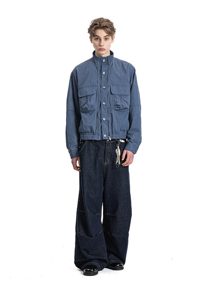 Breast Pockets Buttoned ZippedJacket Korean Street Fashion Jacket By Made Extreme Shop Online at OH Vault