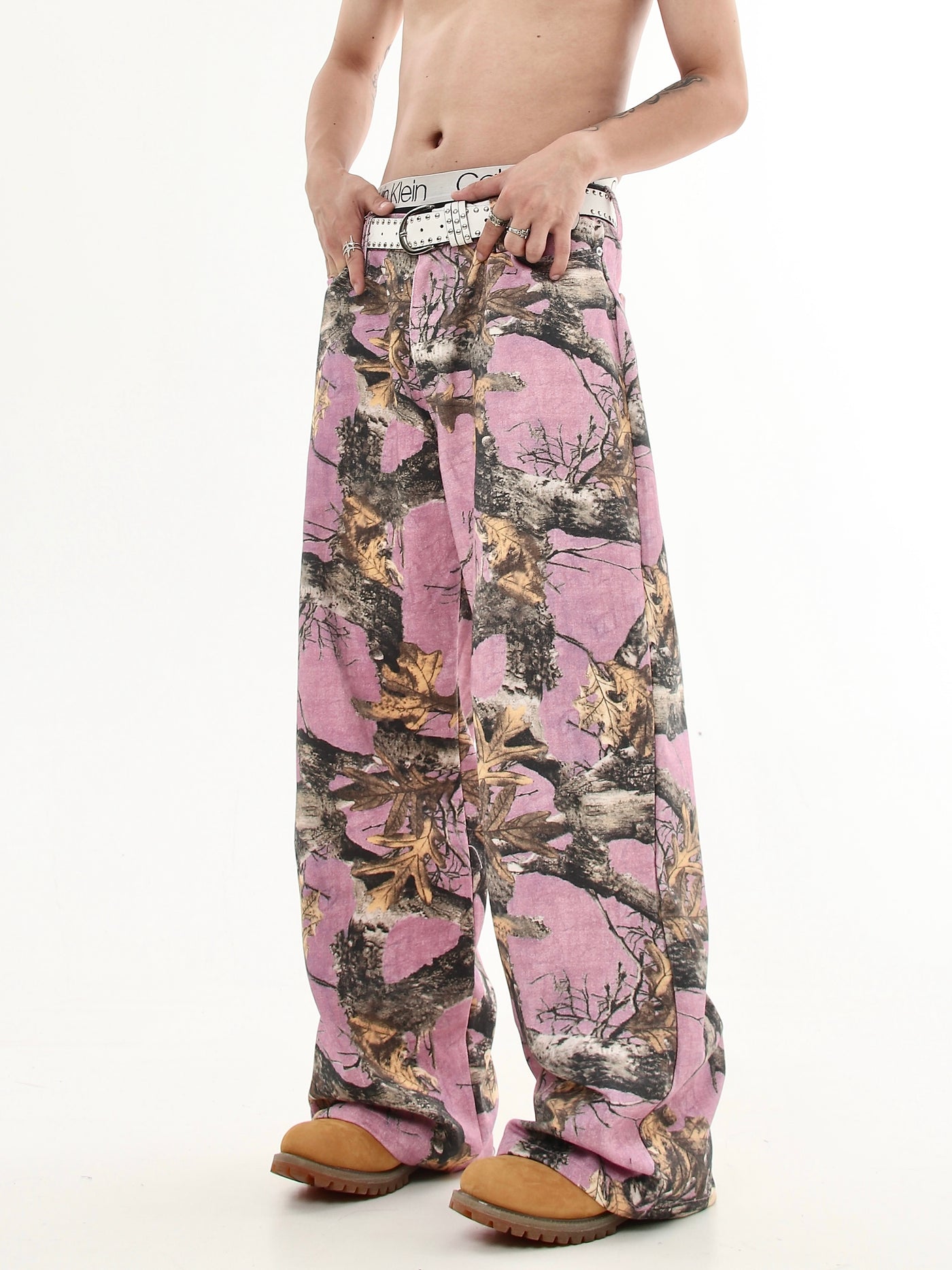 Maple Leaf & Branch Pattern Pants Korean Street Fashion Pants By Blacklists Shop Online at OH Vault