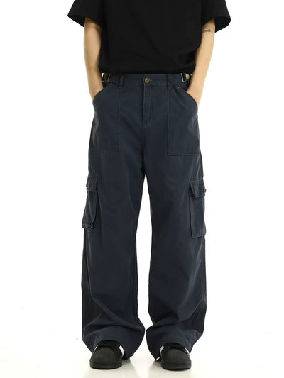 Buttoned Pockets Workwear Jeans Korean Street Fashion Jeans By MEBXX Shop Online at OH Vault