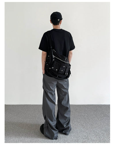 Folded Emphasis Detail Pants Korean Street Fashion Pants By A PUEE Shop Online at OH Vault