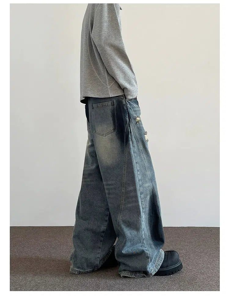 Tri-Tone Fade Scimitar Jeans Korean Street Fashion Jeans By A PUEE Shop Online at OH Vault